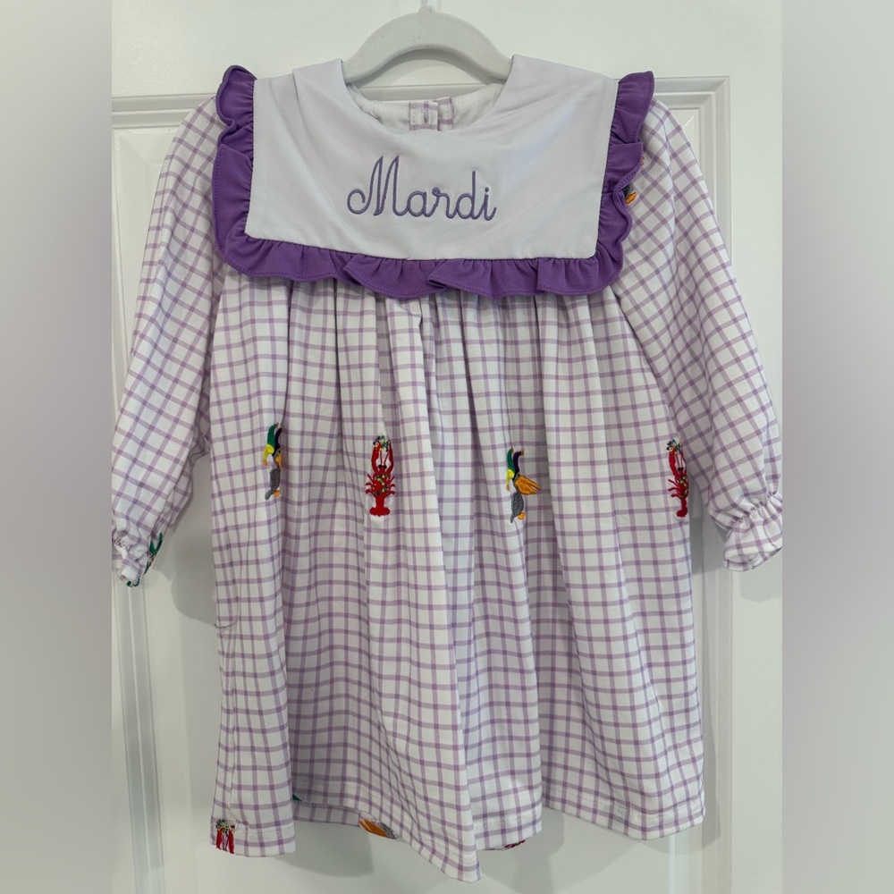 NWT Cajun “Mardi” Gras Embroidered Dress